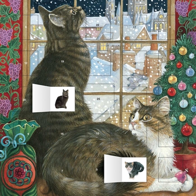 Ivory Cats by Lesley Anne Ivory: Christmas Window advent calendar (with stickers)