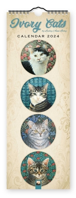 Ivory Cats Slim Calendar 2024 (Art Calendar)