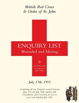 British Red Cross & Order of St John Enquiry List for Wounded and Missing