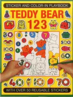 Sticker and Colour-in Playbook: Teddy Bear 123