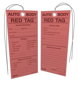 5S Auto Body Red Tags