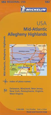 Midatlantic - Michelin Regional Map 582