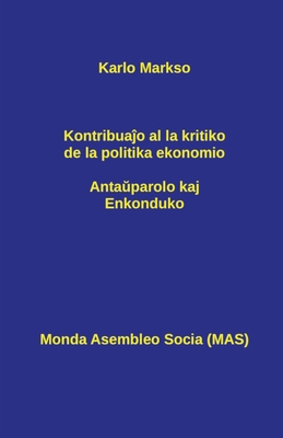 Kontribua&#309;o al la kritiko de la politika ekonomio