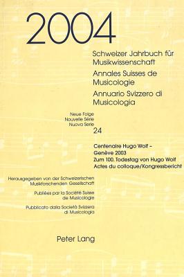 Schweizer Jahrbuch fuer Musikwissenschaft- Annales Suisses de Musicologie- Annuario Svizzero di Musicologia