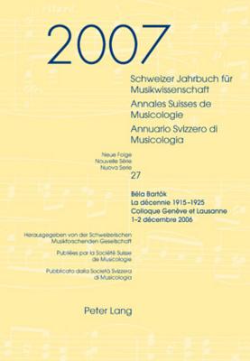 Schweizer Jahrbuch fuer Musikwissenschaft- Annales Suisses de Musicologie- Annuario Svizzero di Musicologia