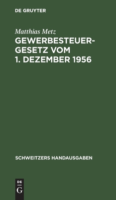 Gewerbesteuergesetz Vom 1. Dezember 1956