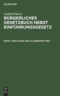 Einleitung und Allgemeiner Theil