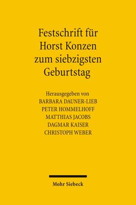 Festschrift fur Horst Konzen zum siebzigsten Geburtstag