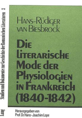 Die literarische Mode der Physiologien in Frankreich (1840-1842)