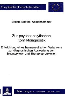 Zur psychoanalytischen Konfliktdiagnostik