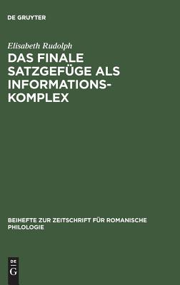 Das Finale Satzgefüge Als Informationskomplex