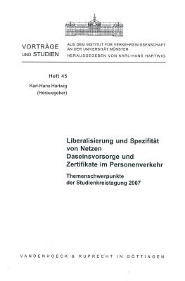 VortrAge und Studien aus dem Institut fA"r Verkehrswissenschaft an der UniversitAt MA"nster.