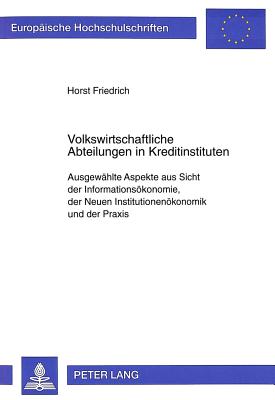 Volkswirtschaftliche Abteilungen in Kreditinstituten