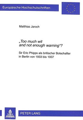 «Too much wit and not enough warning»?