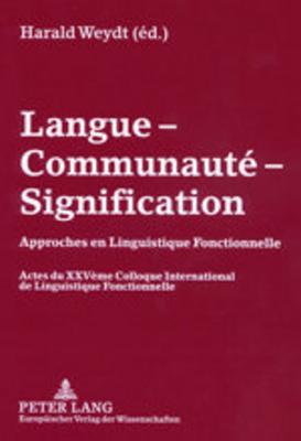 Langue - Communaute - Signification