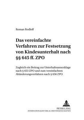 Das Vereinfachte Verfahren Zur Festsetzung Von Kindesunterhalt Nach  645 Ff. Zpo