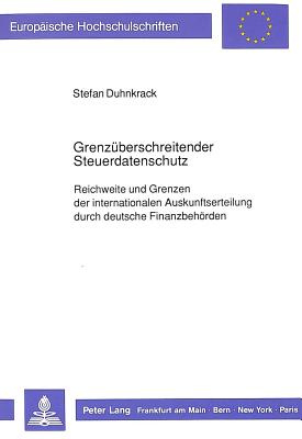 Grenzueberschreitender Steuerdatenschutz