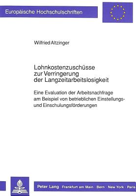 Lohnkostenzuschuesse zur Verringerung der Langzeitarbeitslosigkeit