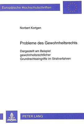 Probleme des Gewohnheitsrechts