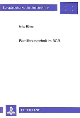 Familienunterhalt im BGB