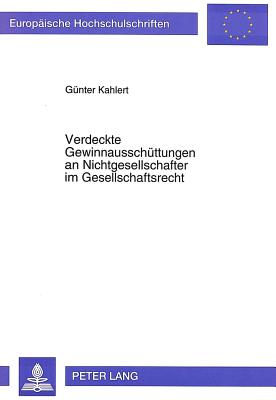 Verdeckte Gewinnausschuettungen an Nichtgesellschafter im Gesellschaftsrecht