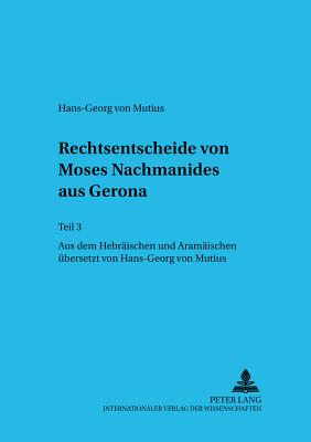 Rechtsentscheide Von Moses Nachmanides Aus Gerona