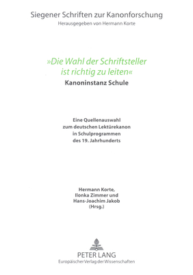 «Die Wahl der Schriftsteller ist richtig zu leiten»