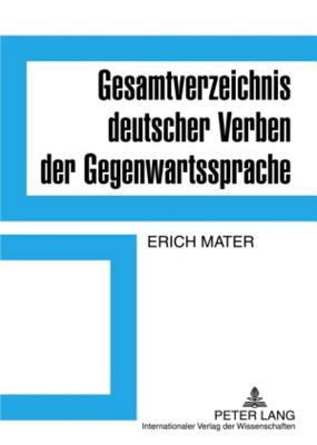 Gesamtverzeichnis Deutscher Verben Der Gegenwartssprache