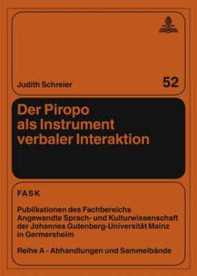 Der Piropo ALS Instrument Verbaler Interaktion