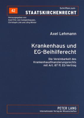 Krankenhaus Und Eg-Beihilferecht