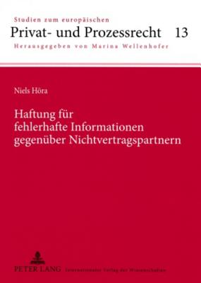 Haftung Fuer Fehlerhafte Informationen Gegenueber Nichtvertragspartnern