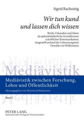 «Wir tun kund und lassen dich wissen»