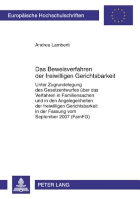 Das Beweisverfahren Der Freiwilligen Gerichtsbarkeit