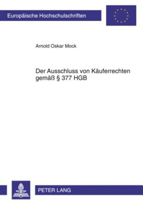 Der Ausschluss Von Kaeuferrechten Gemaess  377 Hgb