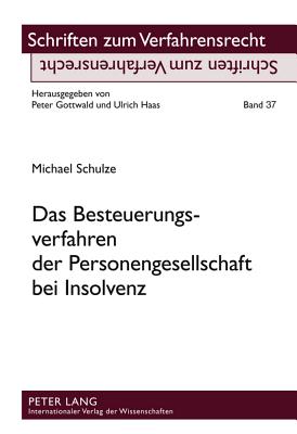 Das Besteuerungsverfahren Der Personengesellschaft Bei Insolvenz