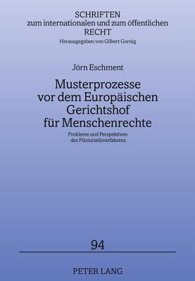 Musterprozesse VOR Dem Europaeischen Gerichtshof Fuer Menschenrechte