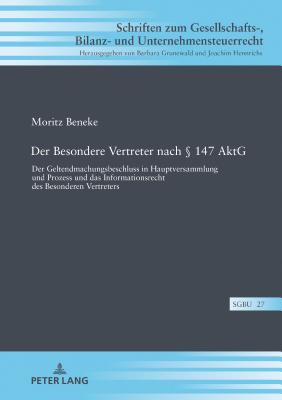 Der Besondere Vertreter Nach  147 Aktg