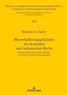 Mitveraeusserungspflichten im deutschen und italienischen Recht