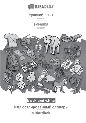 Russian (in cyrillic script) - svenska, visual dictionary, BW