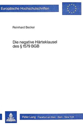 Die Negative Haerteklausel Des 1579 Bgb