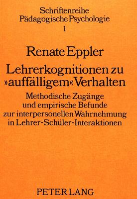 Lehrerkognitionen zu «auffaelligem» Verhalten: