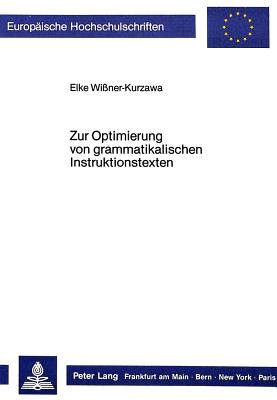 Zur Optimierung von grammatikalischen Instruktionstexten