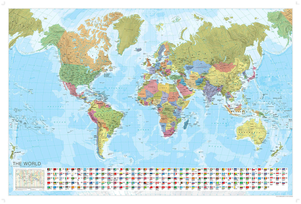 World Political Marco Polo Wall Map