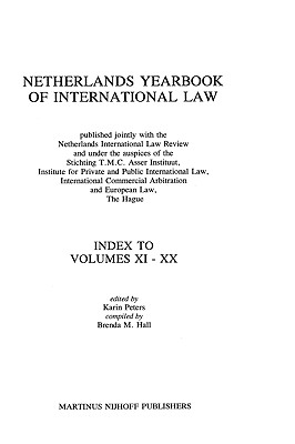 Netherlands Yearbook of International Law, Index To Vol XI-XX