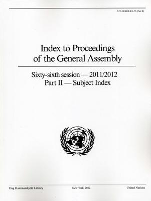 Index to proceedings of the General Assembly