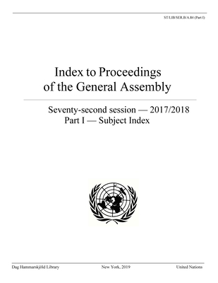 Index to proceedings of the General Assembly