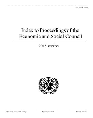 Index to proceedings of the Economic and Social Council