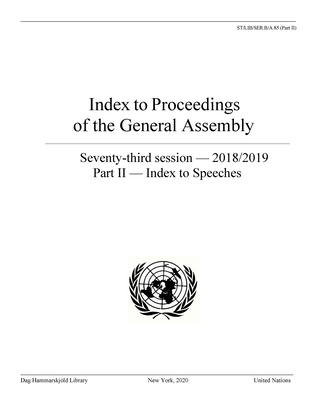 Index to proceedings of the General Assembly