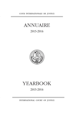 Yearbook of the International Court of Justice 2015-2016