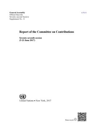 Report of the Committee on Contributions